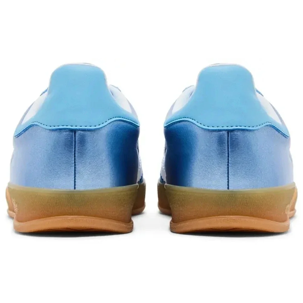 adidas Gazelle Indoor Womens Size 6.5‎ Shoes Blue Cloud White Gum JS1407 NEW